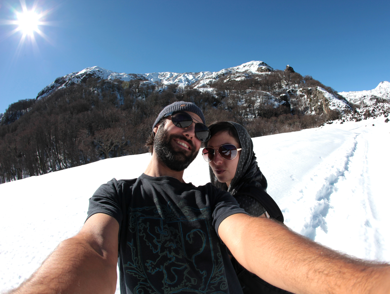 Amanda and Justin enjoying a snow day